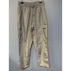 Dagacci P-5000 M Gray Elastic Waist Scrub Pants 80/20 Poly Cotton 41in Outseam